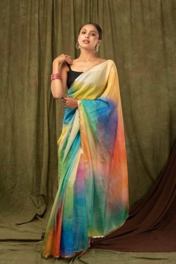 Print Organza Sarees