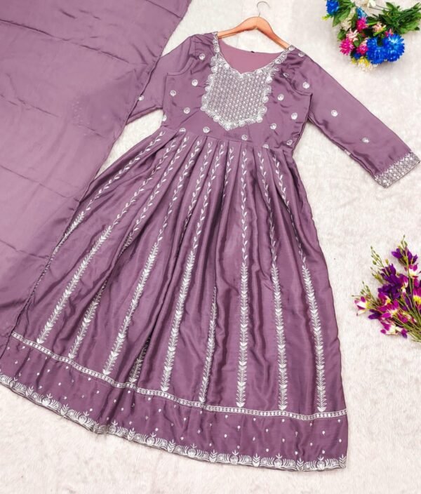 Stunning Embroidered Anarkali Dresses - Image 5