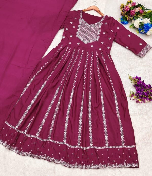 Stunning Embroidered Anarkali Dresses - Image 4